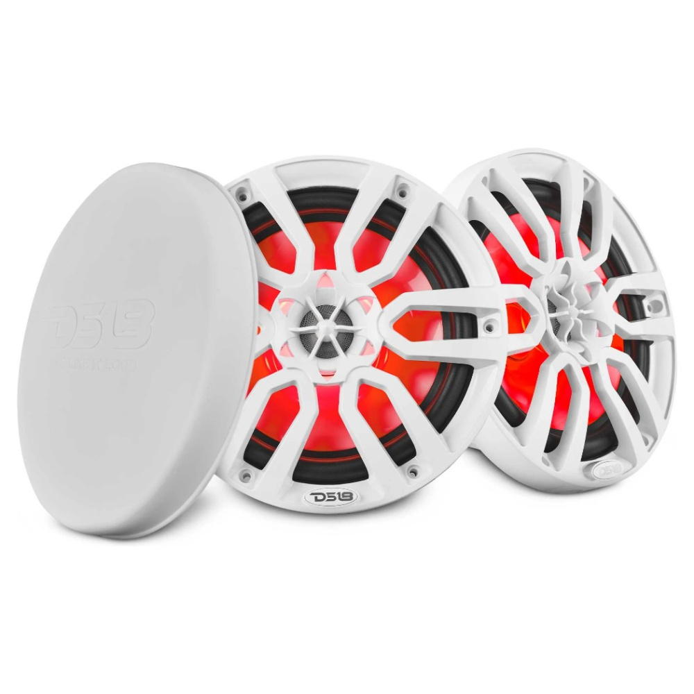 DS18 NXL-8, weiße 8-Zoll-Marine-Lautsprecher mit LED, Paar