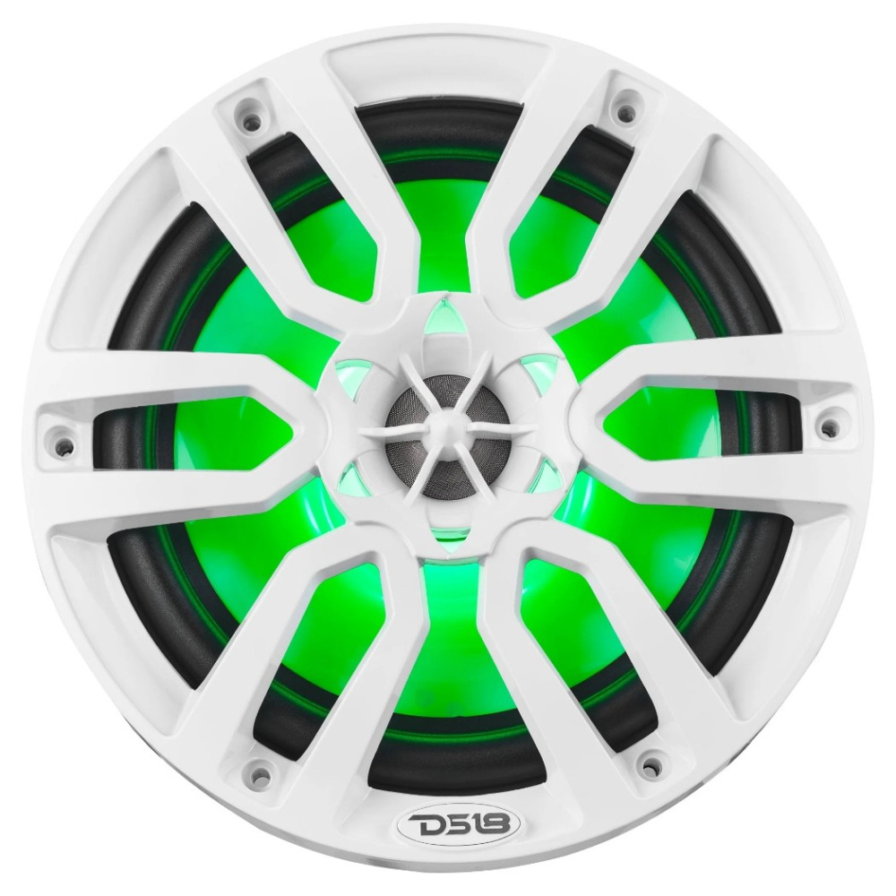 DS18 NXL-8, weiße 8-Zoll-Marine-Lautsprecher mit LED, Paar