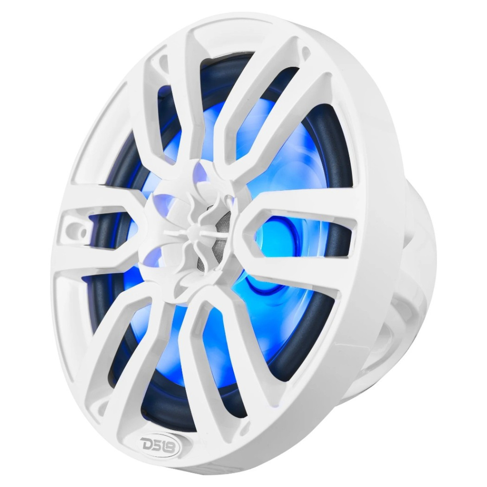 DS18 NXL-8, weiße 8-Zoll-Marine-Lautsprecher mit LED, Paar