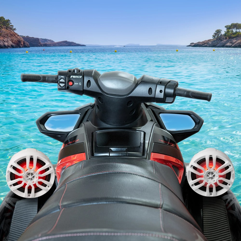 DS18 NXL-PS6W, weiße 6,5-Zoll-Marine-Lautsprecher in Pods mit LED, Paar
