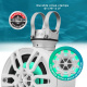 DS18 NXL-PS6W, weiße 6,5-Zoll-Marine-Lautsprecher in Pods mit LED, Paar DS18 NXL-PS6W, weiße 6,5-Zoll-Marine-Lautsprecher in Pods mit LED, Paar