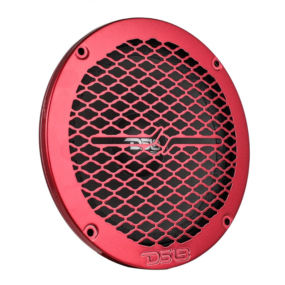 DS18 PRO-GRILL6MS/RD, schlankes 6,5-Zoll-Lautsprechergitter aus Metall, rot