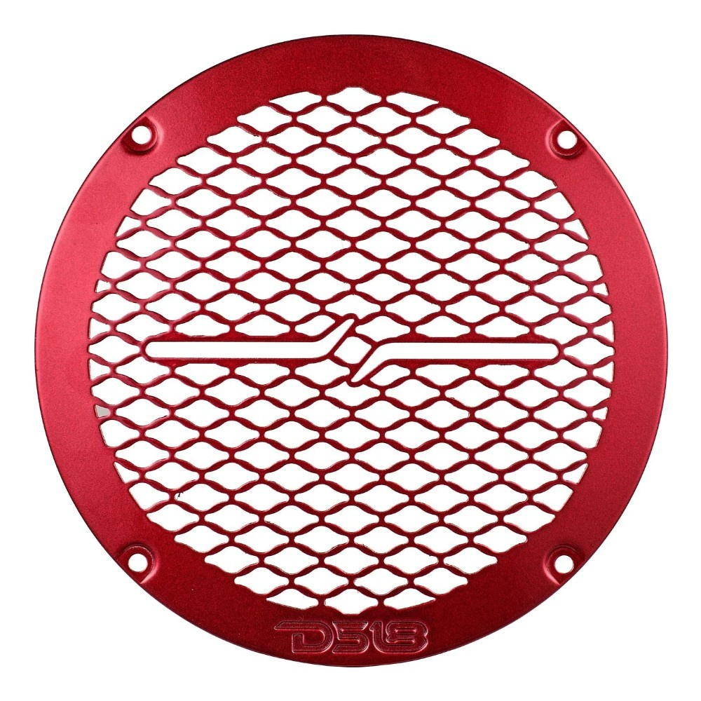 DS18 PRO-GRILL6MS/RD, schlankes 6,5-Zoll-Lautsprechergitter aus Metall, rot