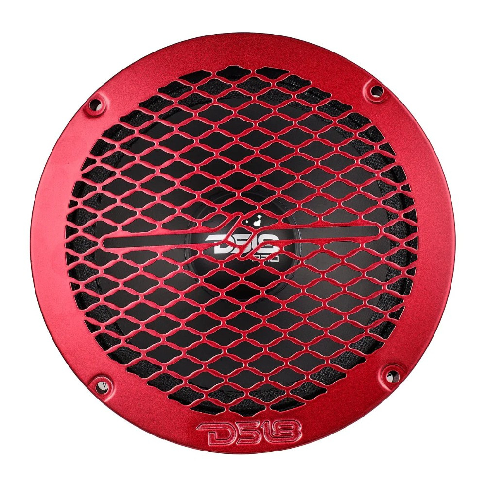 DS18 PRO-GRILL6MS/RD, schlankes 6,5-Zoll-Lautsprechergitter aus Metall, rot