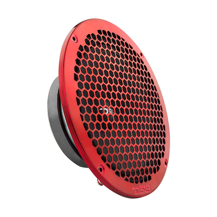DS18 PRO-GRILL8MS, schlankes 8-Zoll-Lautsprechergitter aus Metall, rot