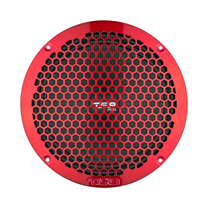 DS18 PRO-GRILL8MS, schlankes 8-Zoll-Lautsprechergitter aus Metall, rot