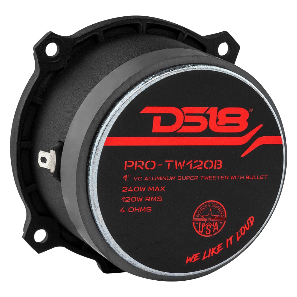 DS18 PRO-TW120B, schwarzer SPL-Hochtöner, Paar