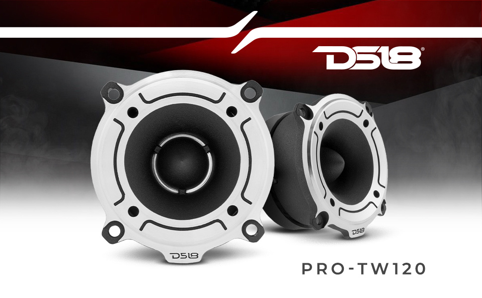 DS18 PRO-TW120B, silberner SPL-Hochtöner, Paar