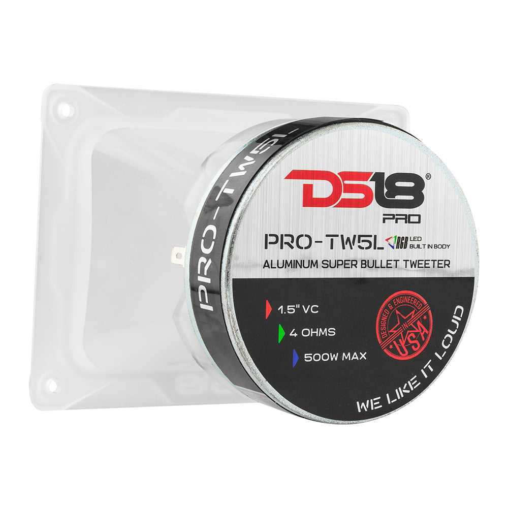 DS18 PRO-TW5L, massiver SPL-Hochtöner mit RGB-LED-Beleuchtung