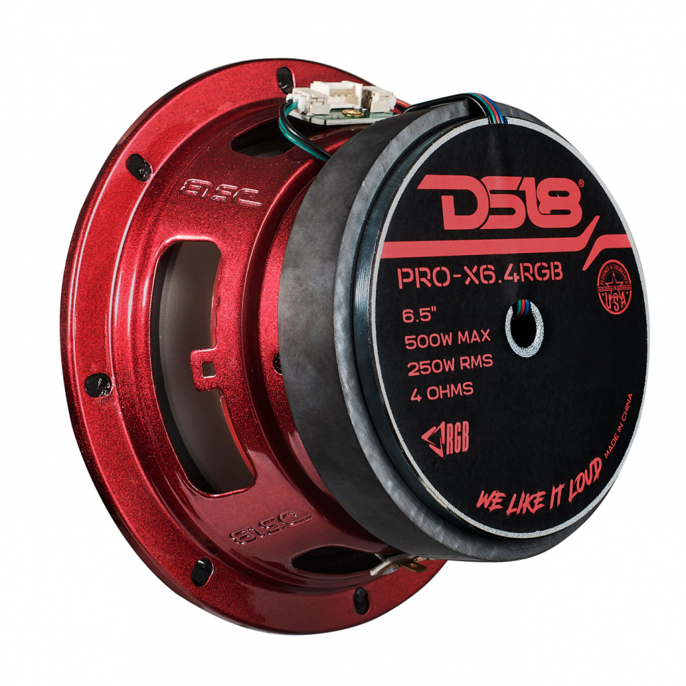 DS18 PRO-X6.4RGB, 6,5-Zoll-Midbass mit RGB-LED-Beleuchtung, Stück