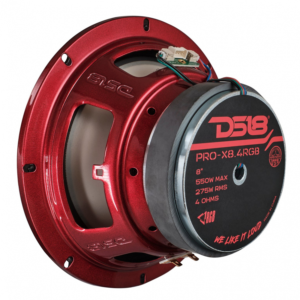 DS18 PRO-X8.4RGB, 8-Zoll-Midbass mit RGB-LED-Beleuchtung, Stück