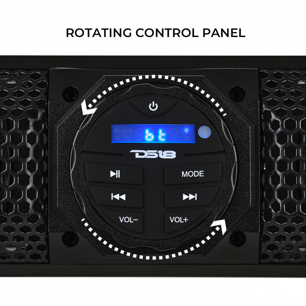 DS18 SB37BTXRGB, 37-Zoll-wetterfeste Soundbar mit Bluetooth, USB und RGB