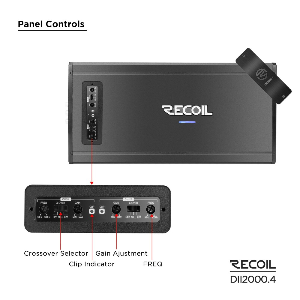 Recoil DII 2000.4, 4-Kanal-Verstärker