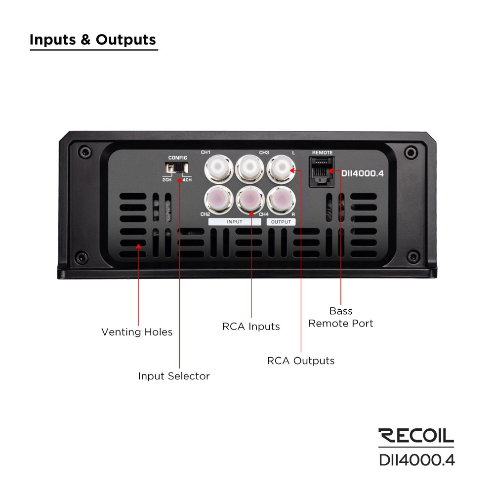 Recoil DII 4000.4, 4-Kanal-Verstärker