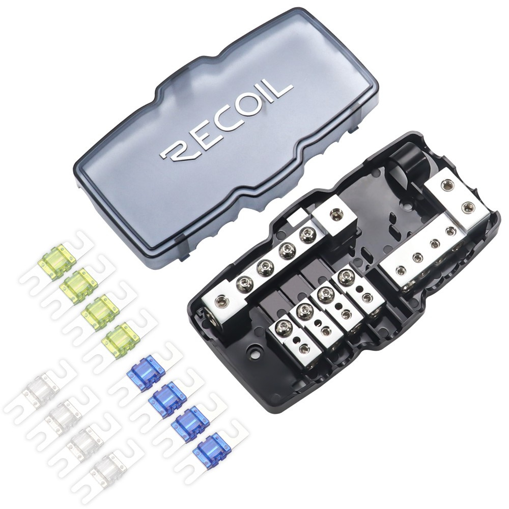 Recoil MPG4 Mini-ANL-Sicherungshalter + Masseblock 2x50mm² bis 4x20mm²