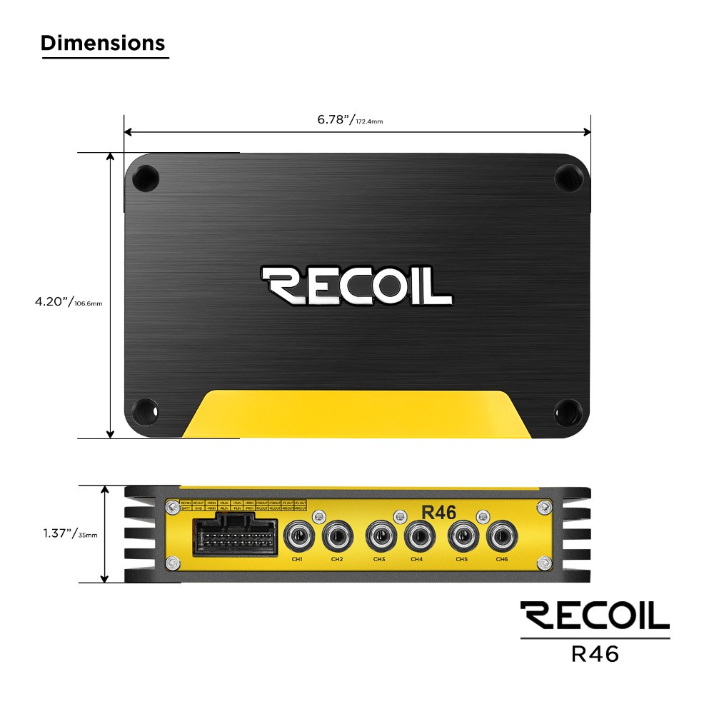 Recoil R46, DSP-Verstärker mit 6 Kanälen