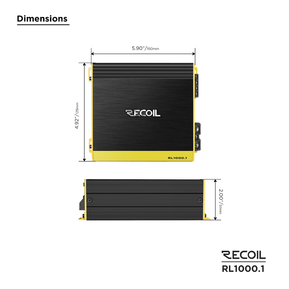 Recoil RL1000.1, Monoblock