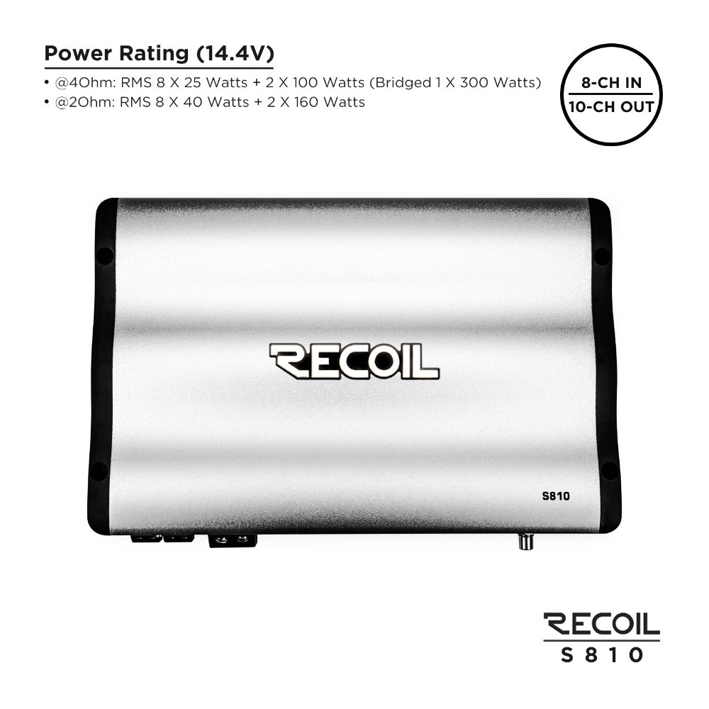 Recoil S810, DSP-Endstufe mit 10 Kanälen