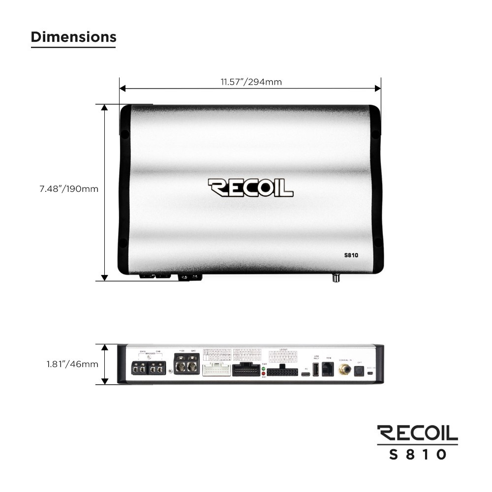Recoil S810, DSP-Endstufe mit 10 Kanälen