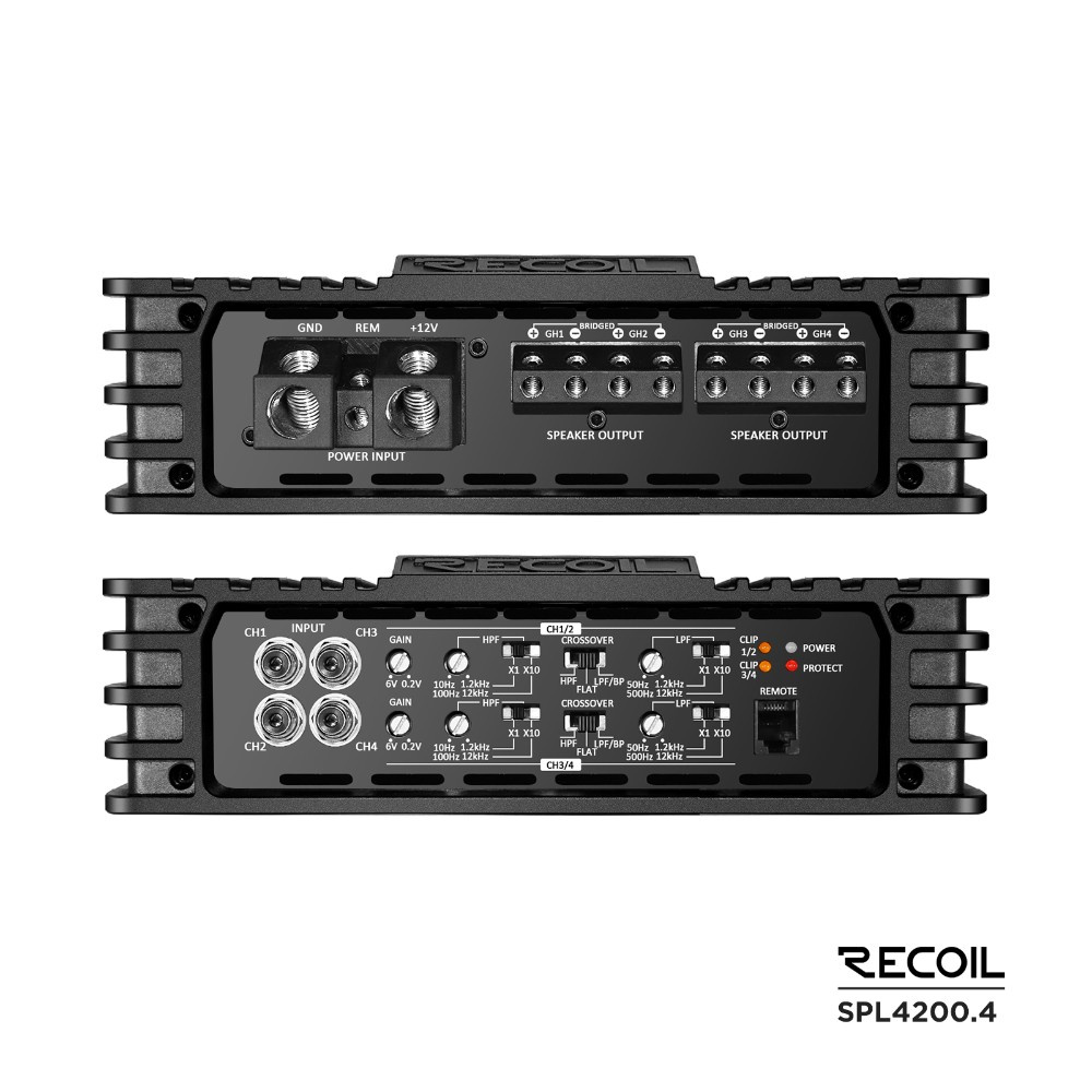 Recoil SPL4200.4, leistungsstarke 4-Kanal-Endstufe