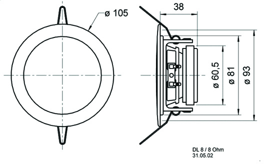 Visaton Einbaulautsprecher DL8