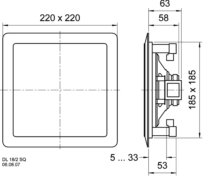 Visaton Einbaulautsprecher DL18/2 SQ