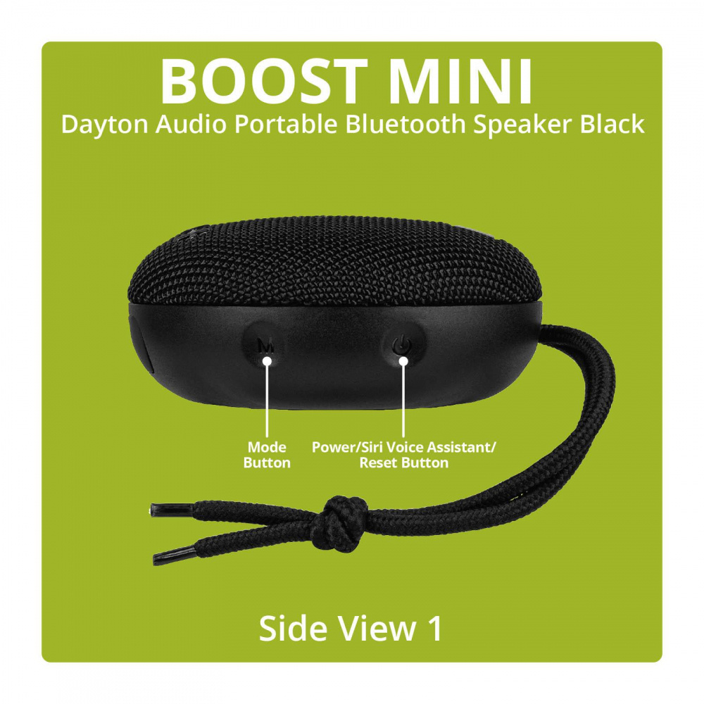 Dayton Audio Boost Mini, tragbarer Bluetooth-Lautsprecher