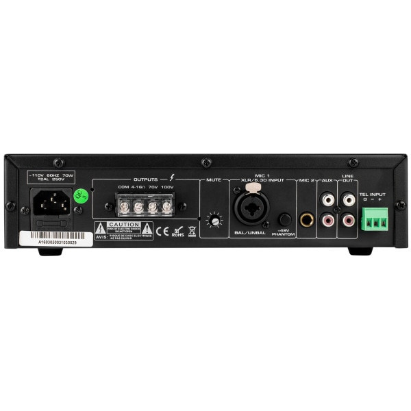 Dayton Audio DA40T, 70/100V-Verstärker