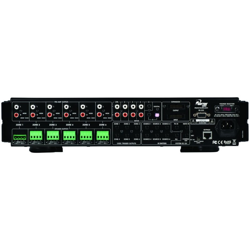 Dayton Audio DAX66 6-Zonen-Verteilsystem für Audio
