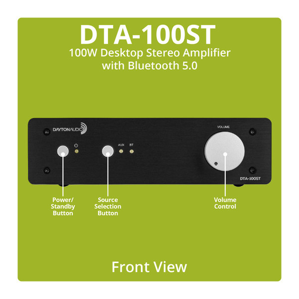 Dayton Audio DTA-100ST Verstärker mit Bluetooth & Hochpassfilter