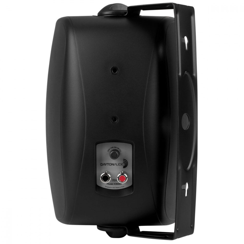 Dayton Audio IO655BT, 6.5-Zoll-Außenlautsprecher mit 70/100V-Unterstützung, schwarz