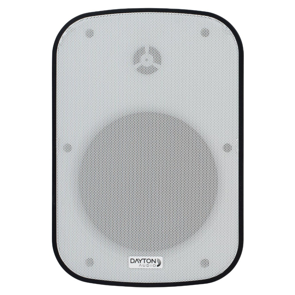 Dayton Audio IO65XP, aktive 6,5-Zoll-Außenlautsprecher, weißes Paar