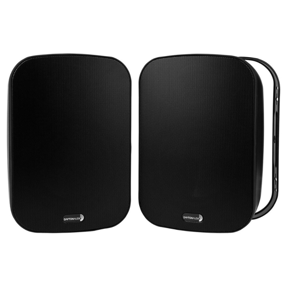Dayton Audio IO65XTB, 6,5-Zoll-Outdoor-Lautsprecher mit 70/100V-Unterstützung, schwarzes Paar
