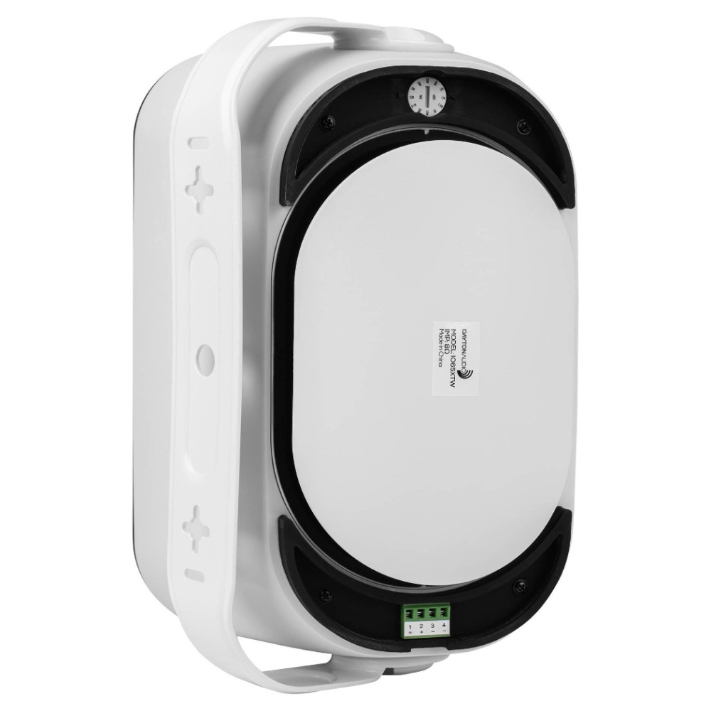 Dayton Audio IO65XTW, 6,5-Zoll-Außenlautsprecher mit 70/100V-Unterstützung, weißes Paar