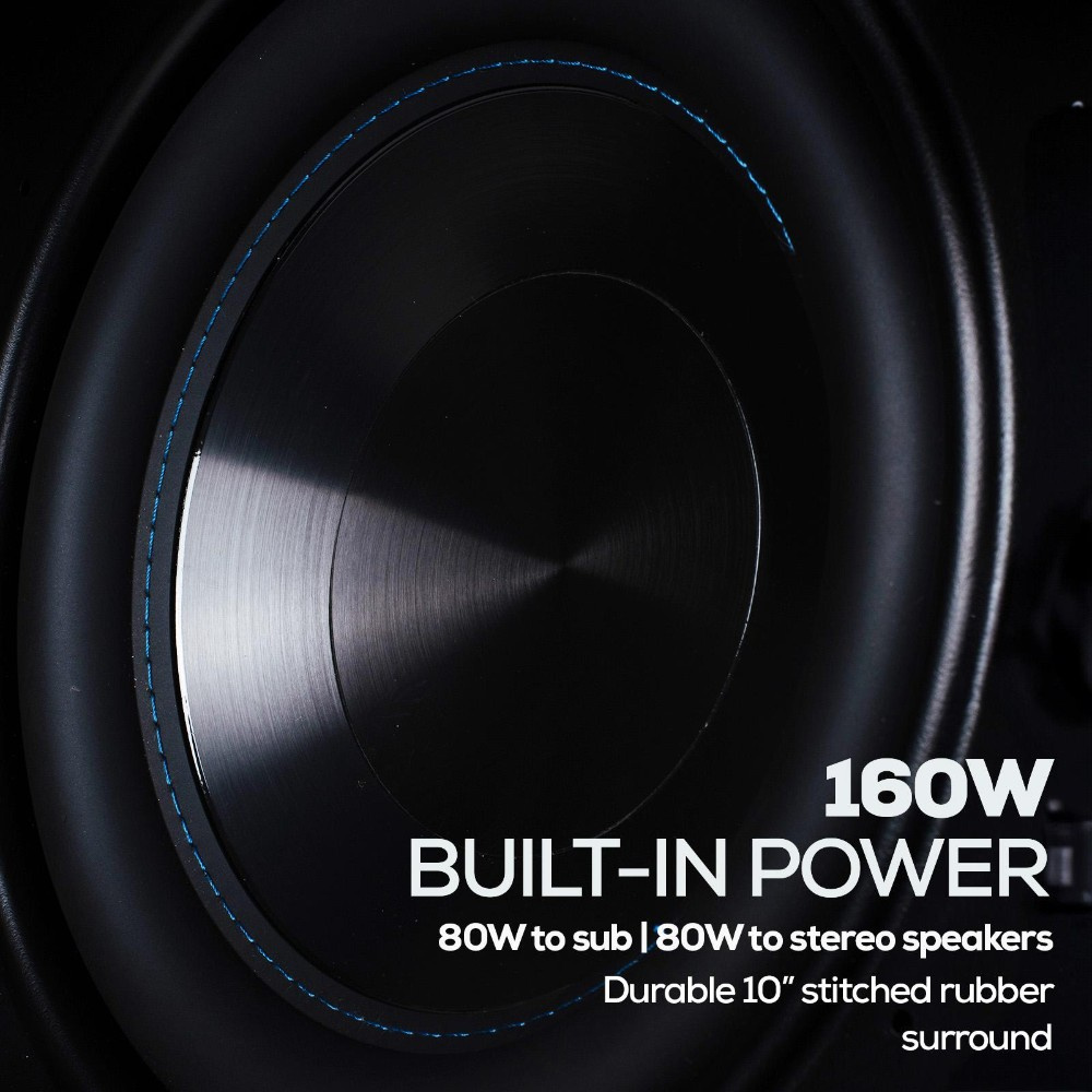 Dayton Audio IOSUBP, 10-Zoll-Subwoofer mit 2.1-Verstärker und BT