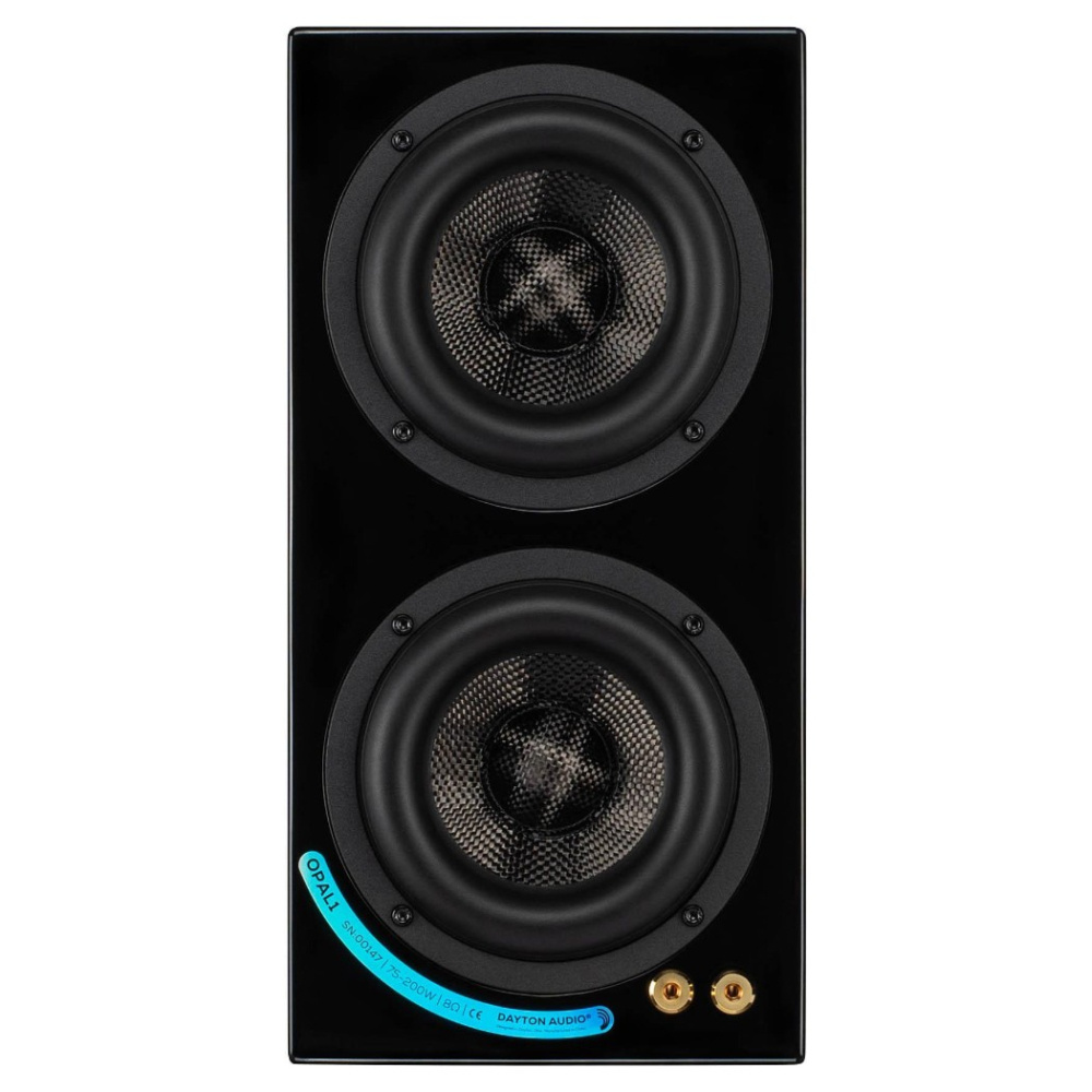 Dayton Audio OPAL1 Regallautsprecher, Paar in Mattschwarz