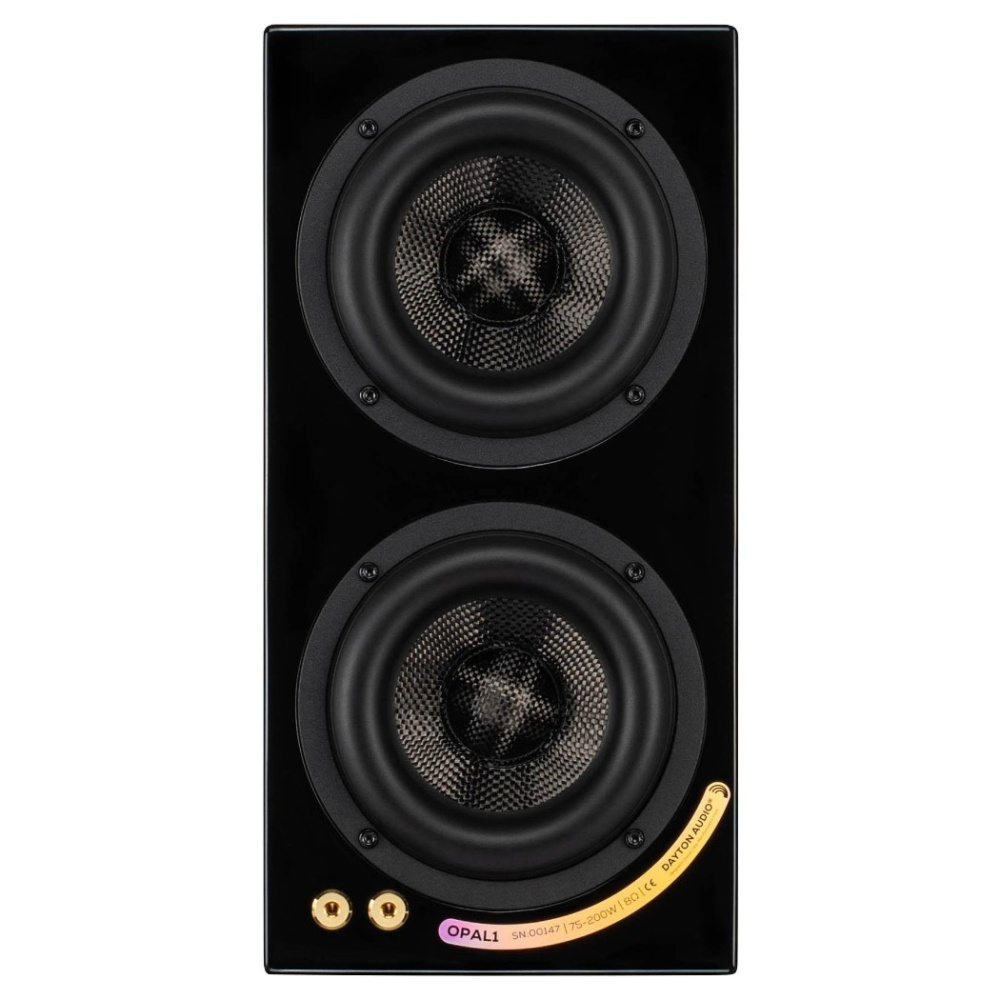 Dayton Audio OPAL1 Regallautsprecher, Paar in Mattschwarz