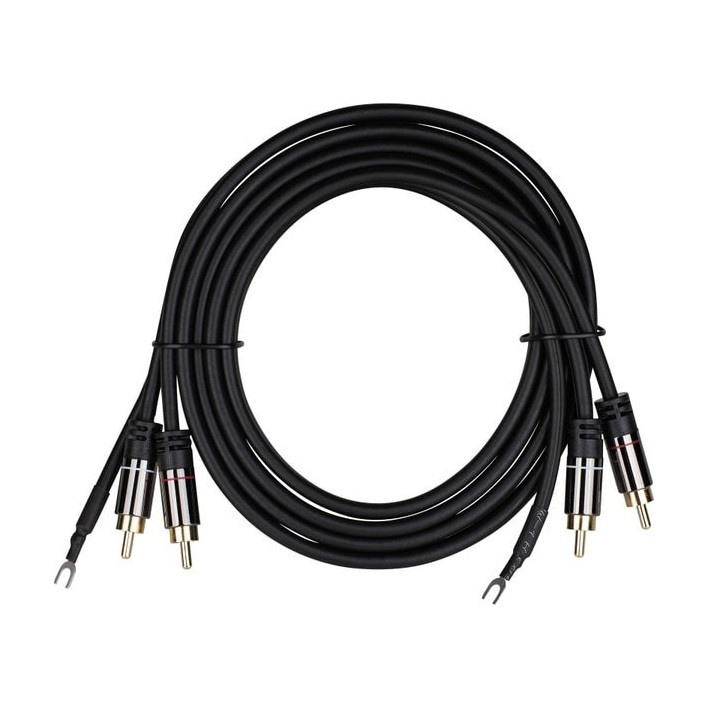 Audtek DMCG6, Plattenspielerkabel mit Erdungsleiter 1,8 Meter