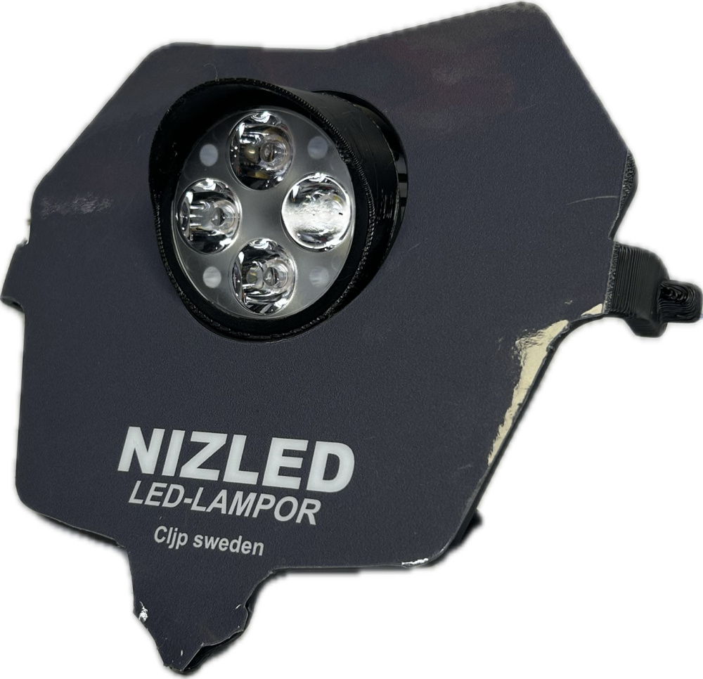 Einzelleuchte kaltweiß 40w Fantic 2-Takt 2024-, grauer Aufkleber, 1xE406k NIZLED
