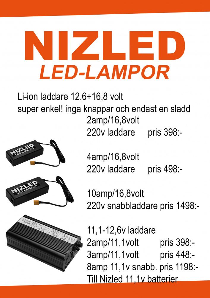 NIZLED LED-Helmkit Elite mit 3x40w ohne Lüfter kaltweiß gen3, 3XE40 (120w mit 10% mehr Licht) ohne Akku