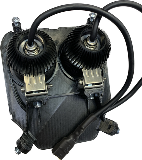 Doppelte Lampenhalterung 80 W Husqvarna 2020-2023, NIZLED R40DRL kaltweiß