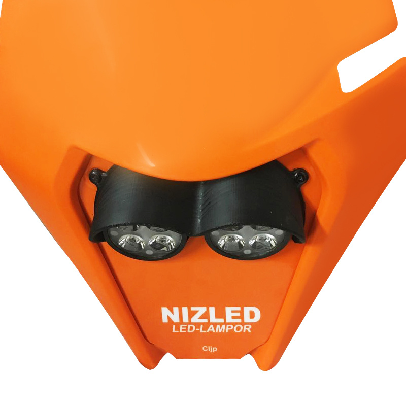 Lampengehäuse-Kappe XXLarge (KTM trippel), Nizled Schwarz 145mm breit
