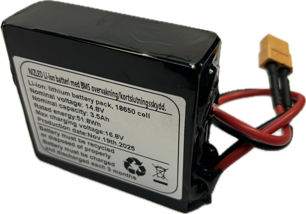Li-Ion Akku 14,8 V (16,8) 3,5 Ah mit BMS, (Akku für die E406k/E405k (E40F) Lampe)