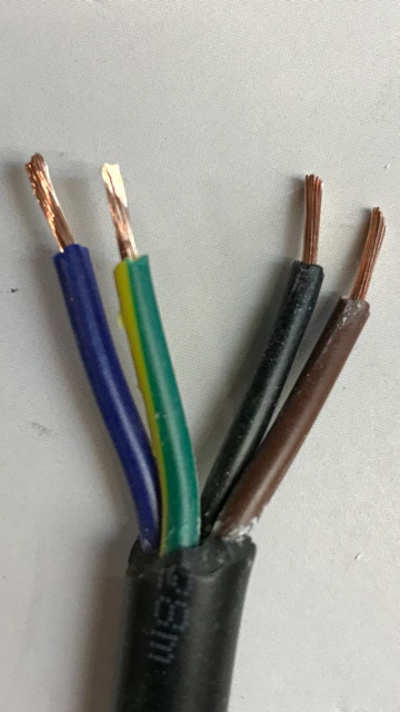 Stromkabel für LED-Lampen 4x1 mm schwarz