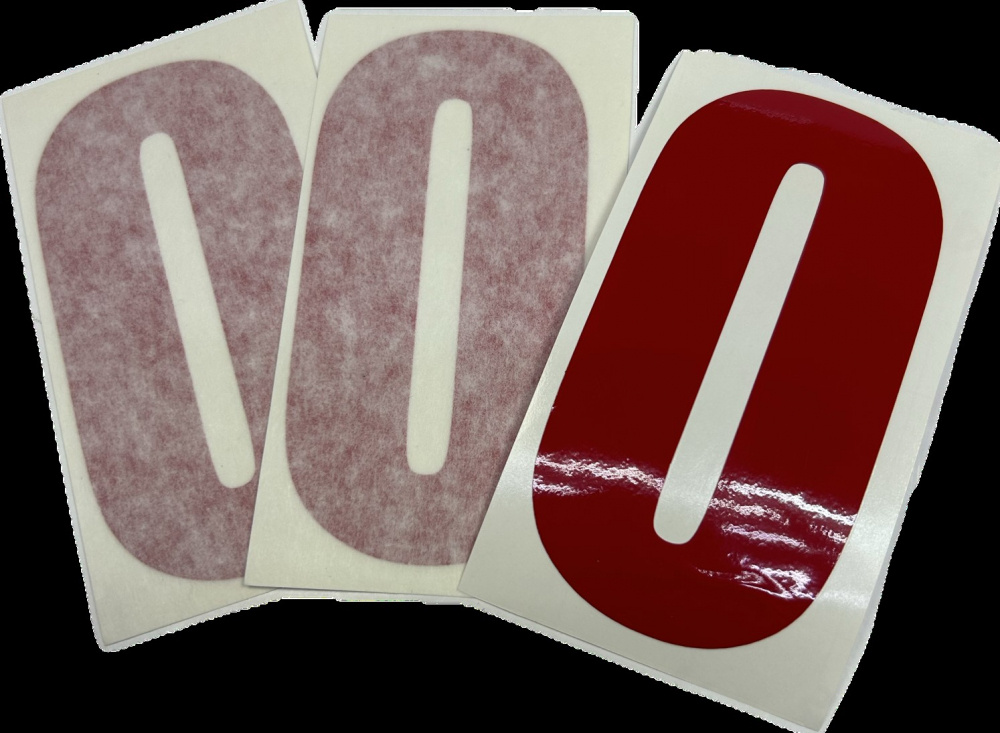 Nizled Nummernaufkleber rot 0 10x5cm