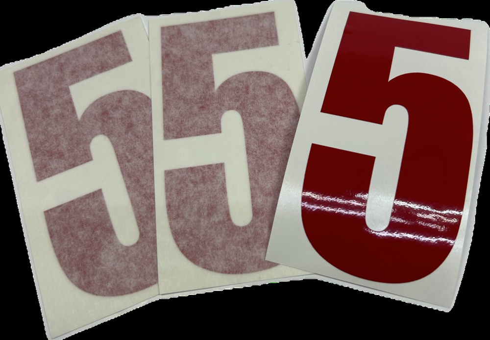 Nizled Nummernaufkleber rot 5 10x5cm