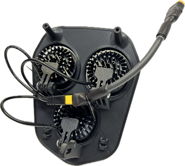 Dreifachscheinwerfer warmweiß 120 W Triumph 2024-, weißer Aufkleber, 3xE405k NIZLED