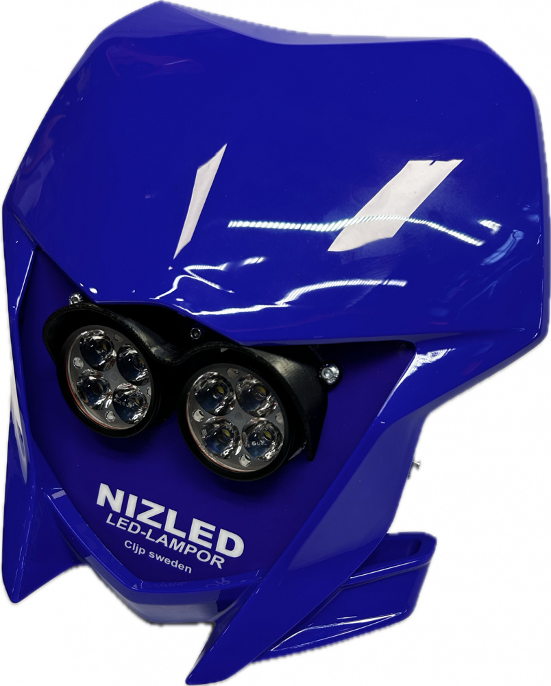 Doppelte Einstiegs-Lampenmaske 80 W Yamaha WR blau 2019-2025, NIZLED R40DRL