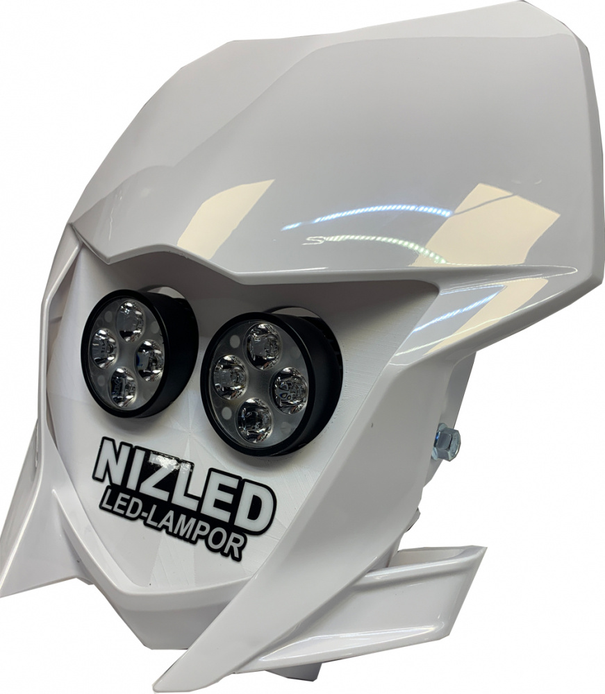 Doppelte Lampenmaske warmweiß 80 W, Yamaha WR 2019-2025, weiß, 2xE405K