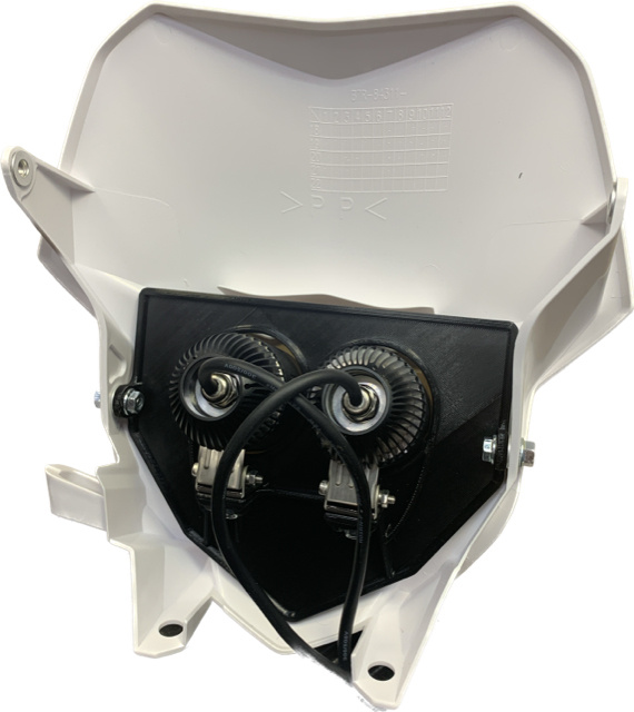 Doppelte Einstiegs-Lampenmaske 80 W Yamaha WR weiß 2019-2024, NIZLED R40DRL